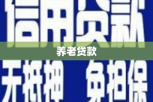 安阳养老贷款