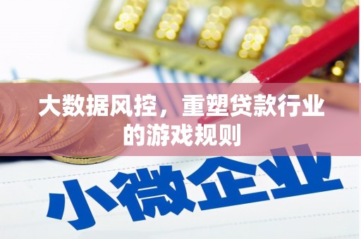 安阳大数据风控，重塑贷款行业的游戏规则
