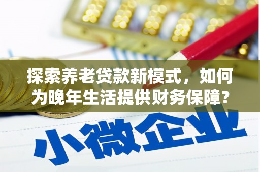 安阳探索养老贷款新模式，如何为晚年生活提供财务保障？