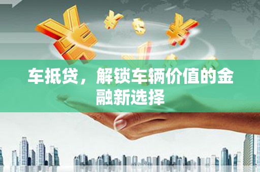 安阳车抵贷，解锁车辆价值的金融新选择