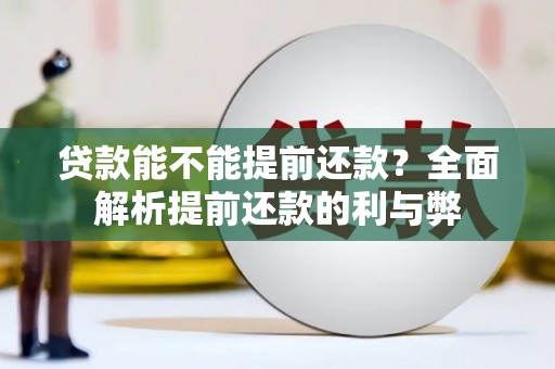 安阳贷款能不能提前还款？全面解析提前还款的利与弊