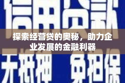 安阳探索经营贷的奥秘，助力企业发展的金融利器