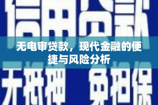 安阳无电审贷款，现代金融的便捷与风险分析