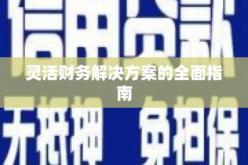 安阳灵活财务解决方案的全面指南