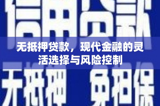 安阳无抵押贷款，现代金融的灵活选择与风险控制