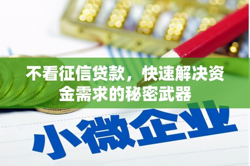 安阳不看征信贷款，快速解决资金需求的秘密武器