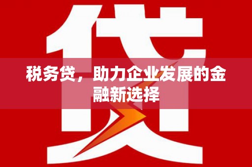 安阳税务贷，助力企业发展的金融新选择
