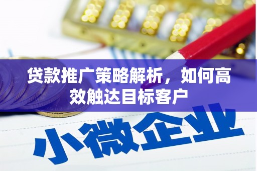 安阳贷款推广策略解析，如何高效触达目标客户