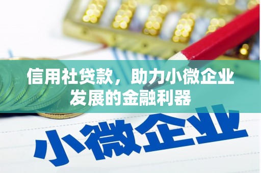 安阳信用社贷款，助力小微企业发展的金融利器