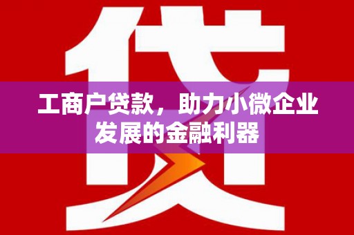 安阳工商户贷款，助力小微企业发展的金融利器