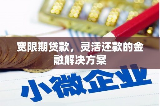 安阳宽限期贷款，灵活还款的金融解决方案