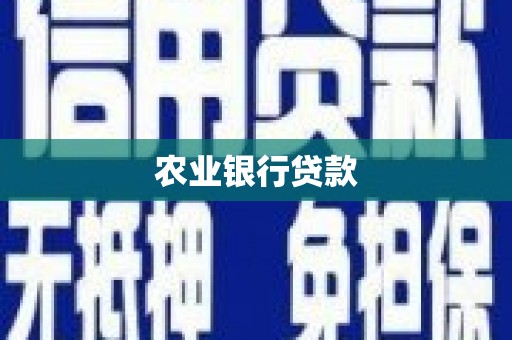 安阳农业银行贷款