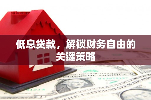 安阳低息贷款，解锁财务自由的关键策略