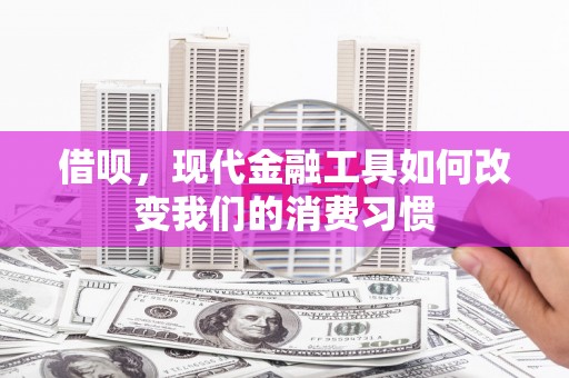 安阳借呗，现代金融工具如何改变我们的消费习惯