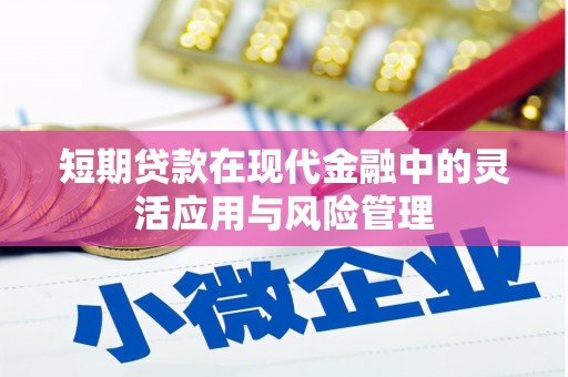 安阳短期贷款在现代金融中的灵活应用与风险管理