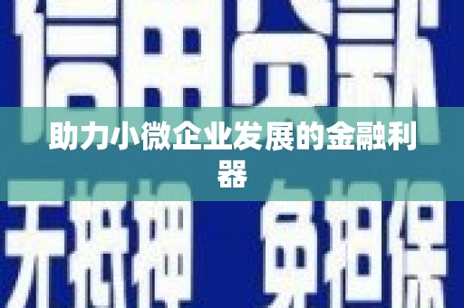 安阳助力小微企业发展的金融利器