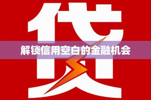 安阳解锁信用空白的金融机会