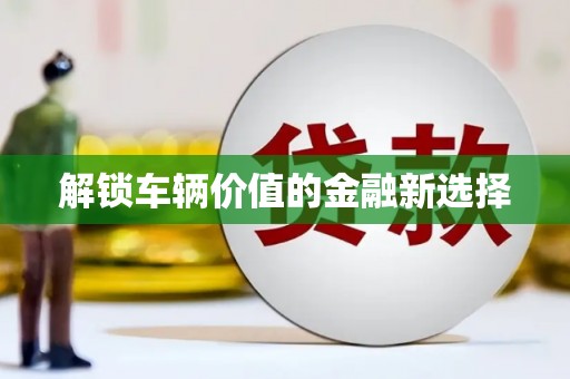 安阳解锁车辆价值的金融新选择